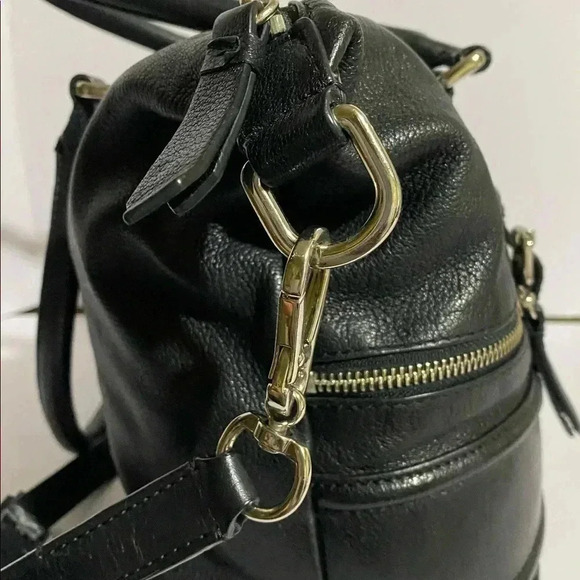 Cole Haan black leather satchel handbag - Picture 9 of 11